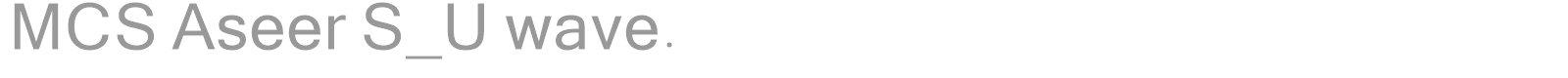 MCS Aseer S_U wave. font preview